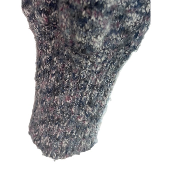 J.Crew Space Dye Cardigan Sweater Blue Purple Marled Knit V-Neck Womens Large - Picture 6 of 10